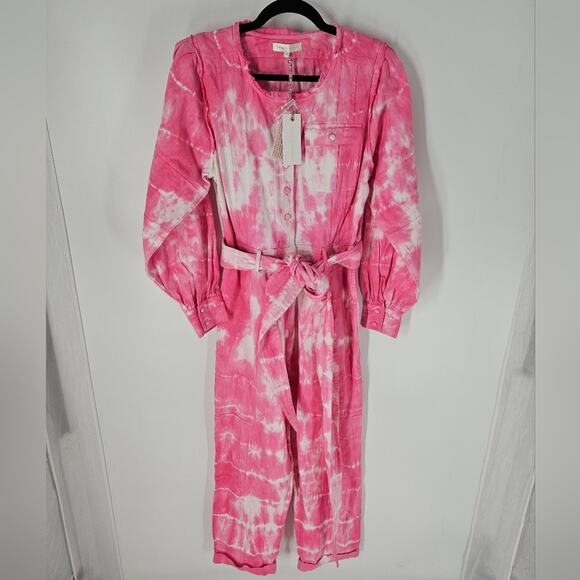 Loveshackfancy Hibiscus Hand Dye Paca Jumpsuit 8 - Picture 2 of 12